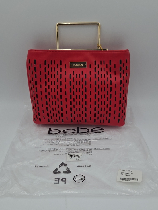 bebe Handbags - Bebe Red/Black Handle Bag